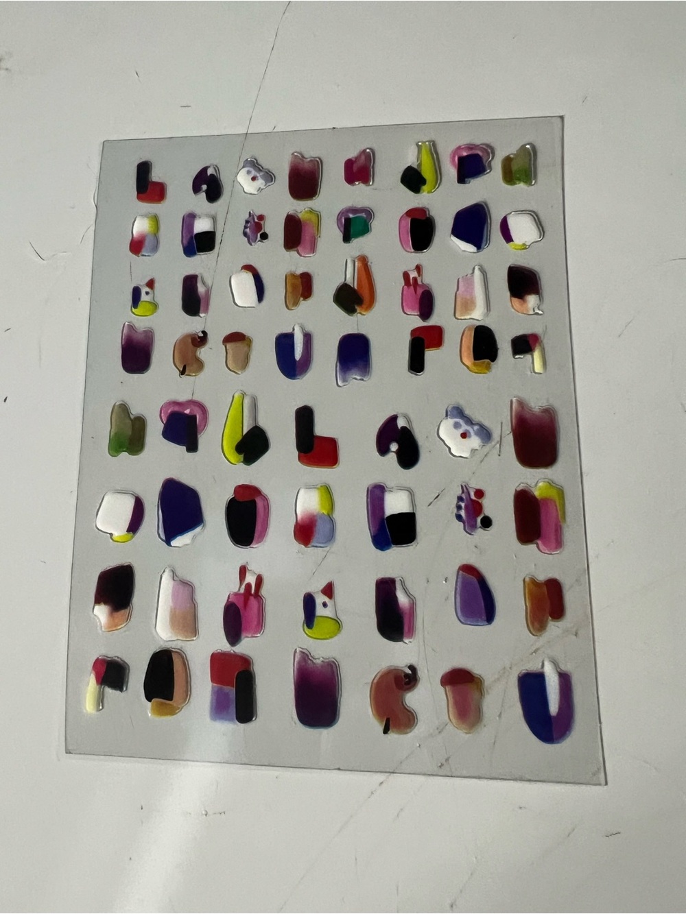 3D abstract nail art decals